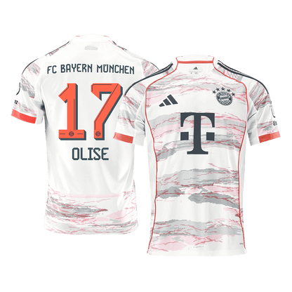 OLISE #17 Bayern Munich Away Soccer Jersey 2025/26 White