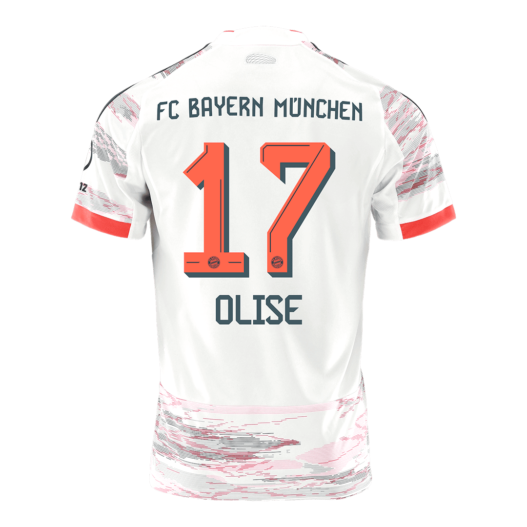 OLISE #17 Bayern Munich Away Soccer Jersey 2025/26 White