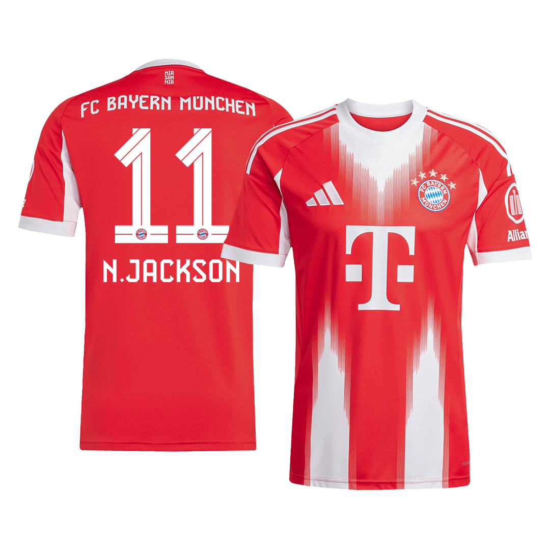 N.JACKSON #11 Bayern Munich Home Soccer Jersey 2025/26