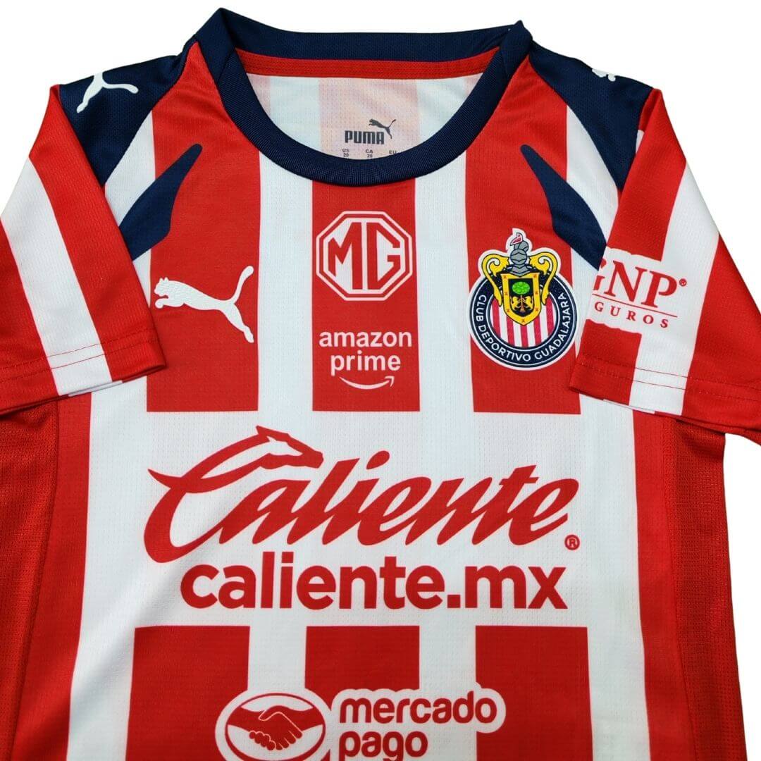 Conjunto de fútbol Chivas para niños, temporada 2025/26 (camiseta + pantalón corto).