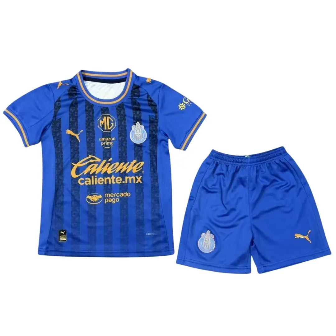 Kid's Chivas Third Away Soccer Kit - Jersey+Shorts 2025/26
