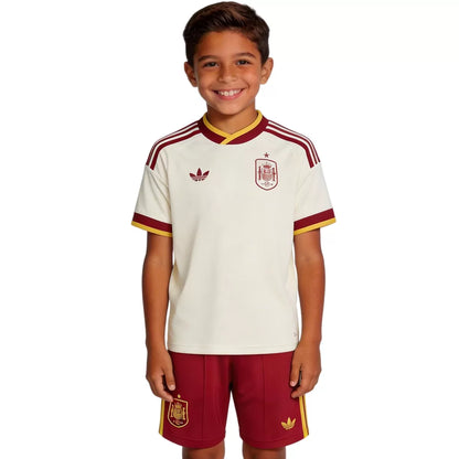 Spain Kid's Away Soccer Kit - Jersey+Shorts 2026