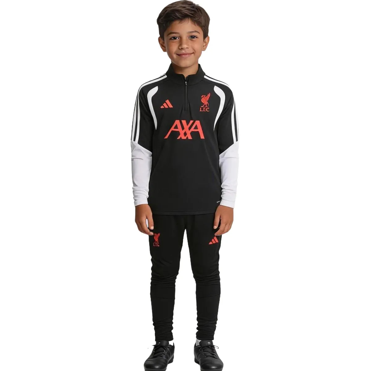 Kid's Liverpool 1/4 Zip Tracksuit 2026/27 Black