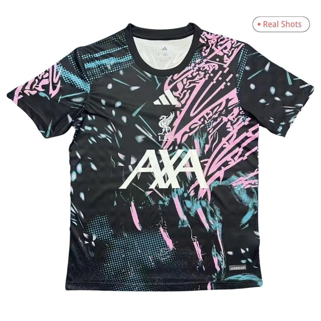 Maillot de football d'avant-match de Liverpool 2025/26 Noir