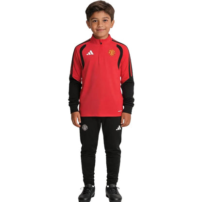 Kid's Manchester United 1/4 Zip Tracksuit 2026/27 Red