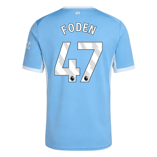 Camiseta de fútbol del Manchester City, local, temporada 2025/26, número 47, azul, de Foden