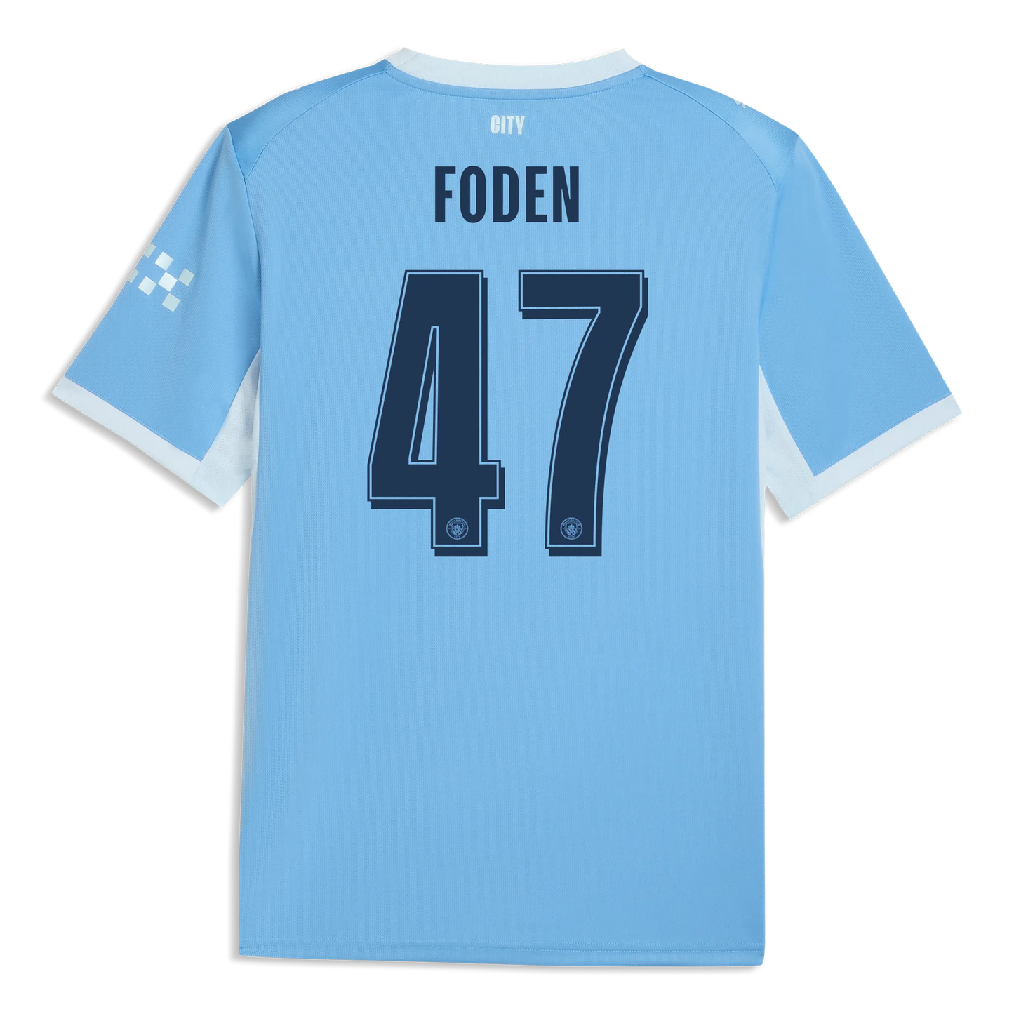 Maillot domicile de Manchester City FODEN n° 47, saison 2025/26, bleu