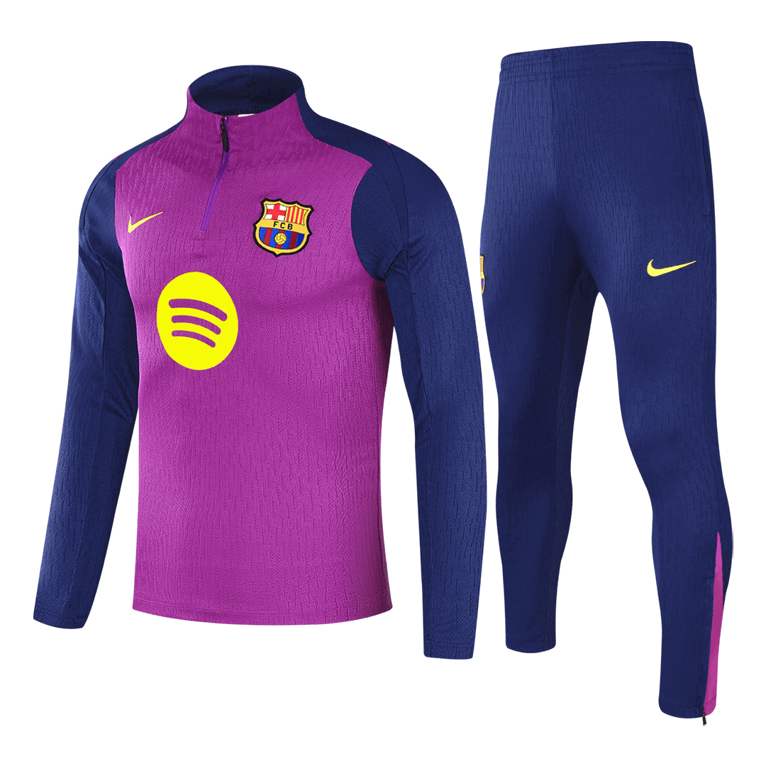 Barcelona Kid's Training Tracksuit 2025/26 Purple 1/4 Zip