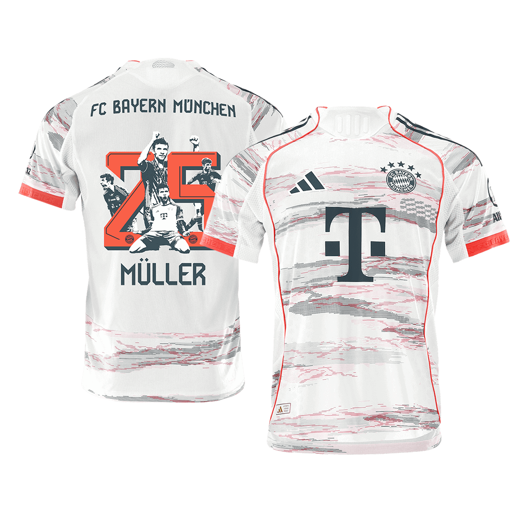 MÜLLER Special #25 Bayern Munich Away Player Version Soccer Jersey 2025/26