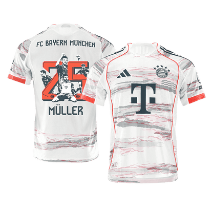 MÜLLER Special #25 Bayern Munich Away Player Version Soccer Jersey 2025/26