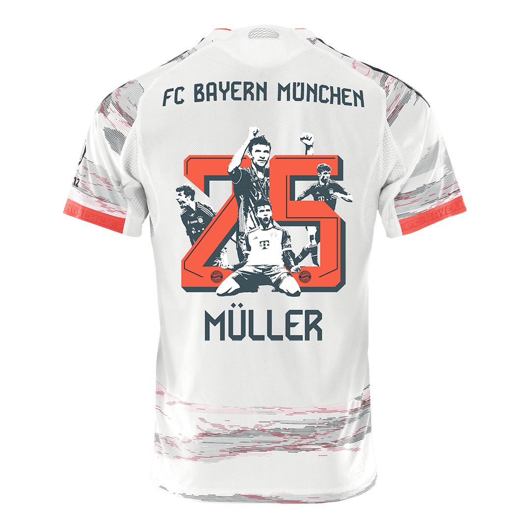 MÜLLER Special #25 Bayern Munich Away Player Version Soccer Jersey 2025/26