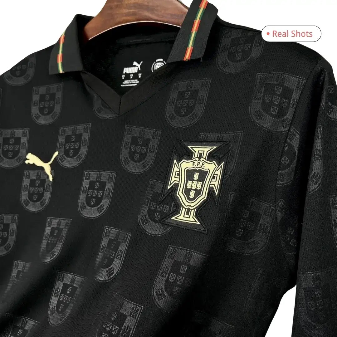 Portugal 2026 Pantera Negra Long Sleeve Football Jersey