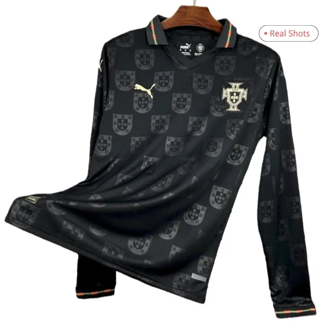 Portugal 2026 Pantera Negra Long Sleeve Football Jersey