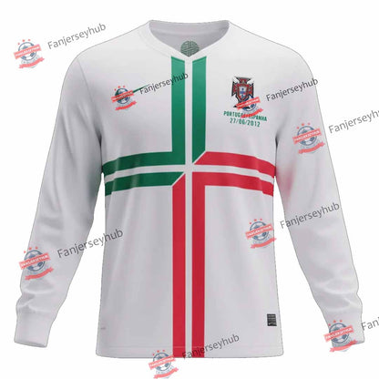 Seleção das Quinas 2012 Away Retro Football Jersey Long Sleeve