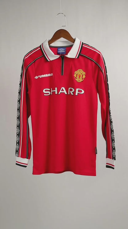 Camiseta retro de manga larga del Manchester United 1998/99 (local)