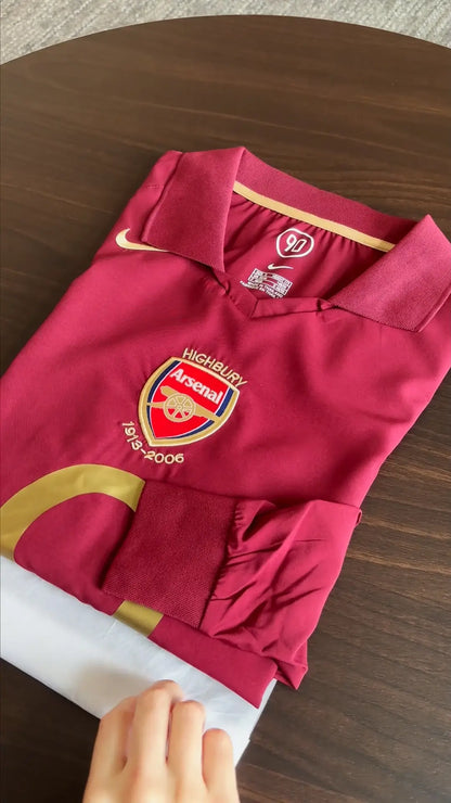 Arsenal 2005/06 Home Retro Soccer Jersey Long Sleeve