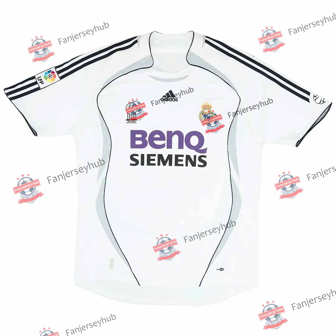 Maillot Rétro de Football Domicile Ronaldo #9 Los Blancos 2006/07
