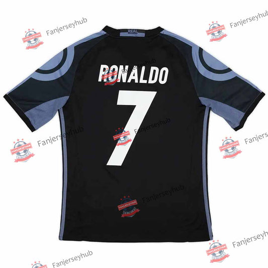 Ronaldo #7 Los Blancos 2016/17 Third Away Retro Jersey