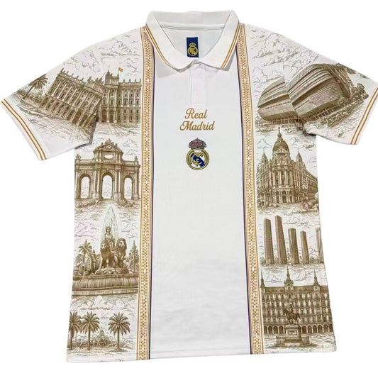 Real Madrid Vintage Style Polo Soccer Jersey 2026/27