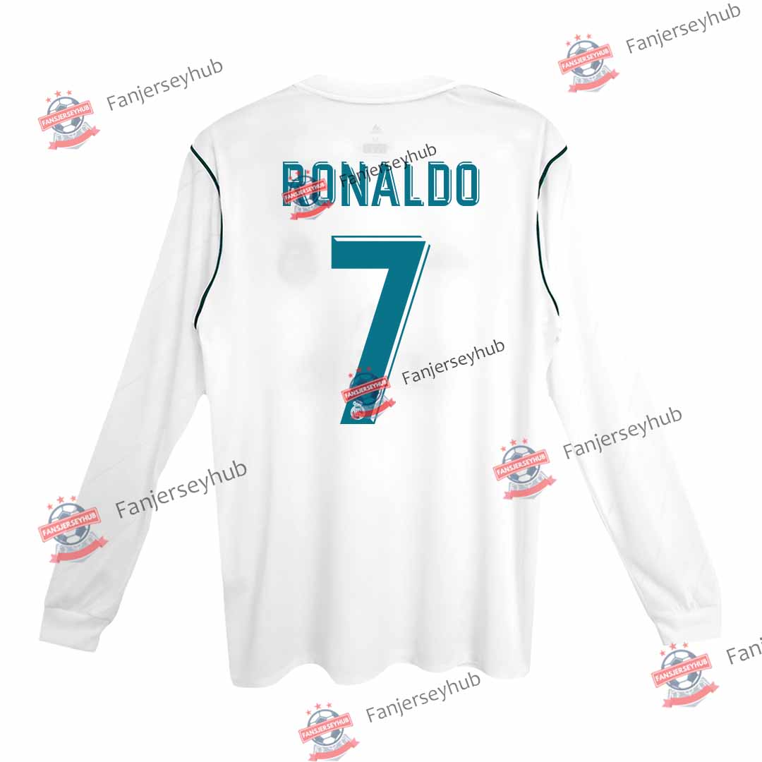 MAILLOT DE FOOT RÉTRO DOMICILE MANCHES LONGUES RONALDO #7 Les Merengues 2017/18