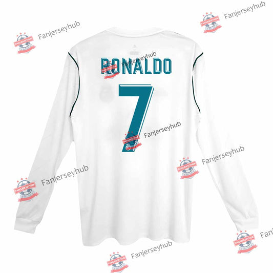 MAILLOT DE FOOT RÉTRO DOMICILE MANCHES LONGUES RONALDO #7 Les Merengues 2017/18
