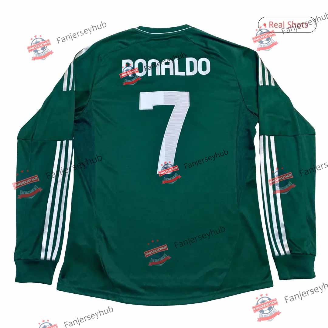 Ronaldo #7 Los Blancos 2012/13 Third Away Long Sleeve Retro Jersey