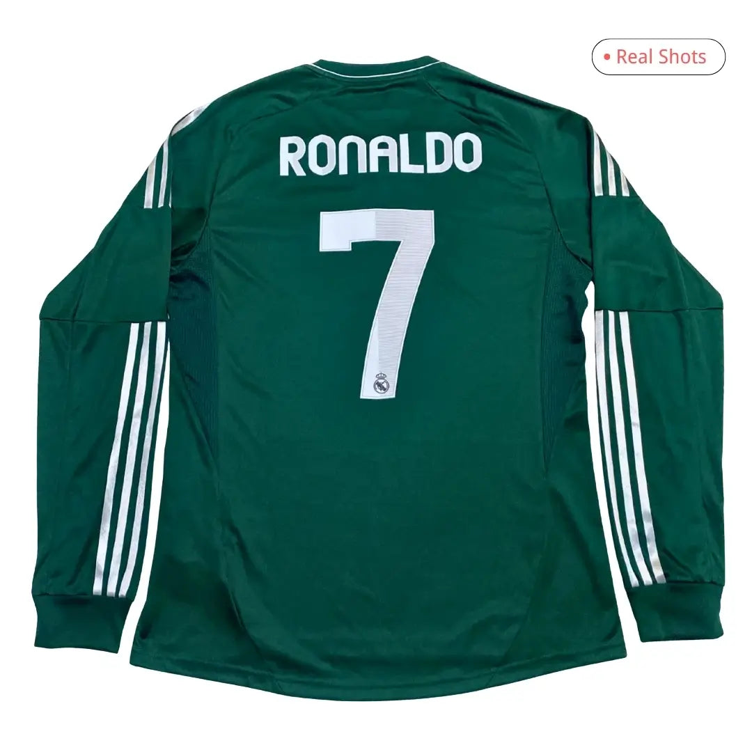 Camiseta retro de manga larga de visitante de Ronaldo #7 del Real Madrid 2012/13
