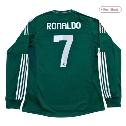 Camiseta retro de manga larga de visitante de Ronaldo #7 del Real Madrid 2012/13