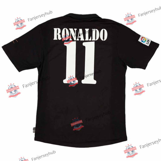 Ronaldo #11 Retro 2002/03 Los Blancos Away Jersey
