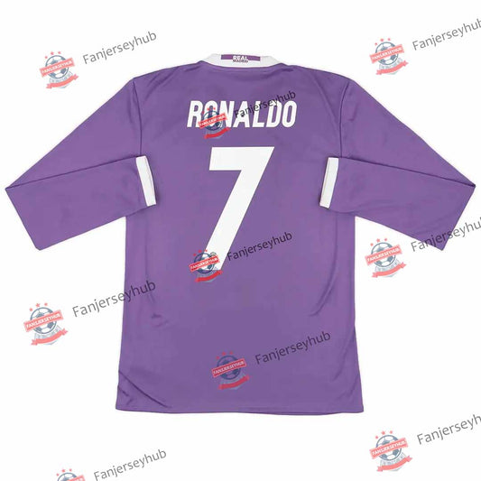 Maillot Rétro Domicile Manches Longues Ronaldo #7 Los Blancos 2016/17