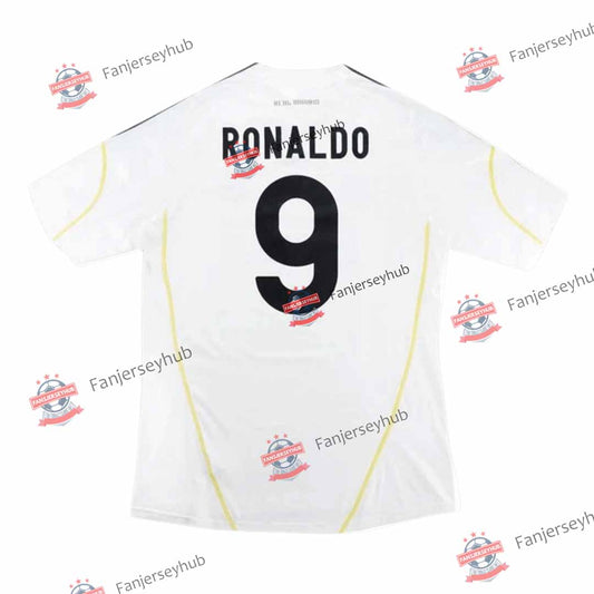 Ronaldo #9 Los Blancos 2009/10 Retro Home Soccer Jersey