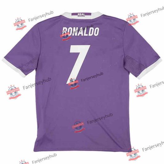 Ronaldo #7 Los Blancos 2016/17 Away Retro Jersey