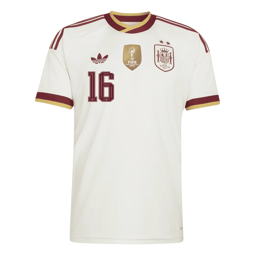 RODRIGO #16 Spain Away Player Version Winner Jersey 2026 World Cup