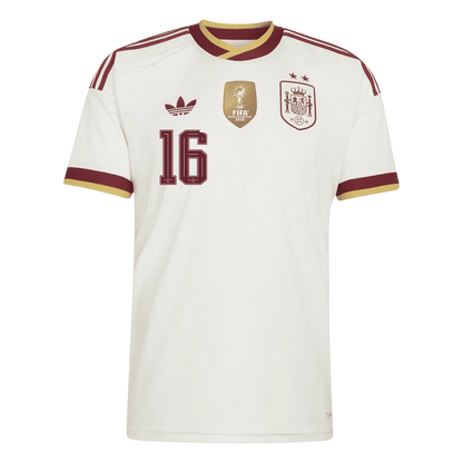 RODRIGO #16 Spain Away Player Version Winner Jersey 2026 World Cup