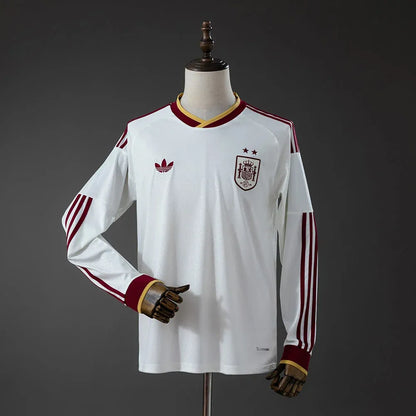 Camiseta de fútbol de visitante de España para el Mundial de 2026 de manga larga