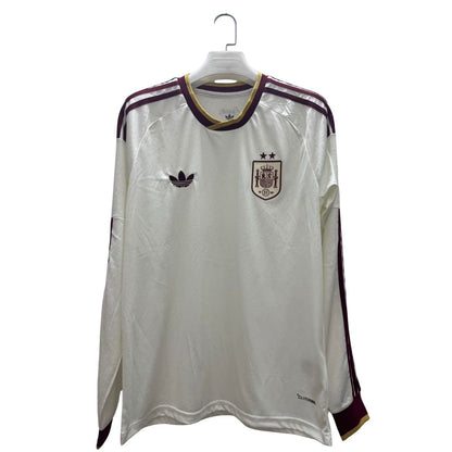 Camiseta de fútbol de visitante de España para el Mundial de 2026 de manga larga