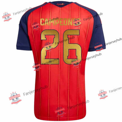 CAMPEONES #26 La Roja Home Winner Jersey 2026 World Cup