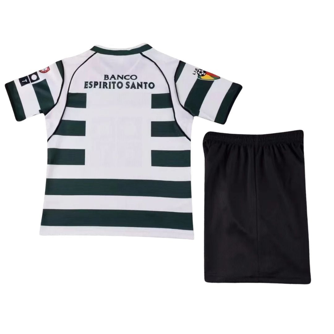 Kid's Sporting CP Home Soccer Kit - Jersey+Shorts 2001/03