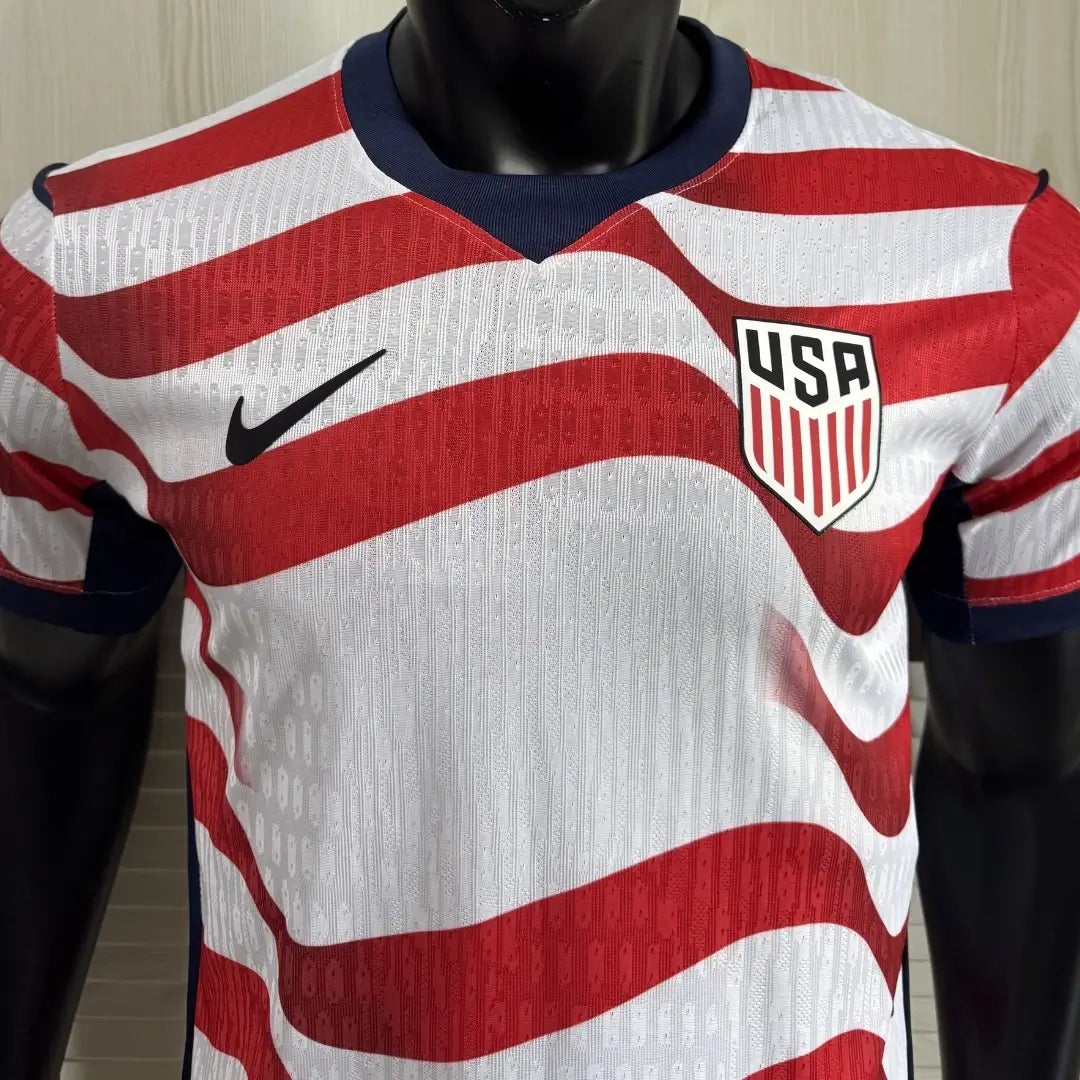 USMNT USA Outlaws Player Version Home Soccer Jersey 2026 World Cup Stripes