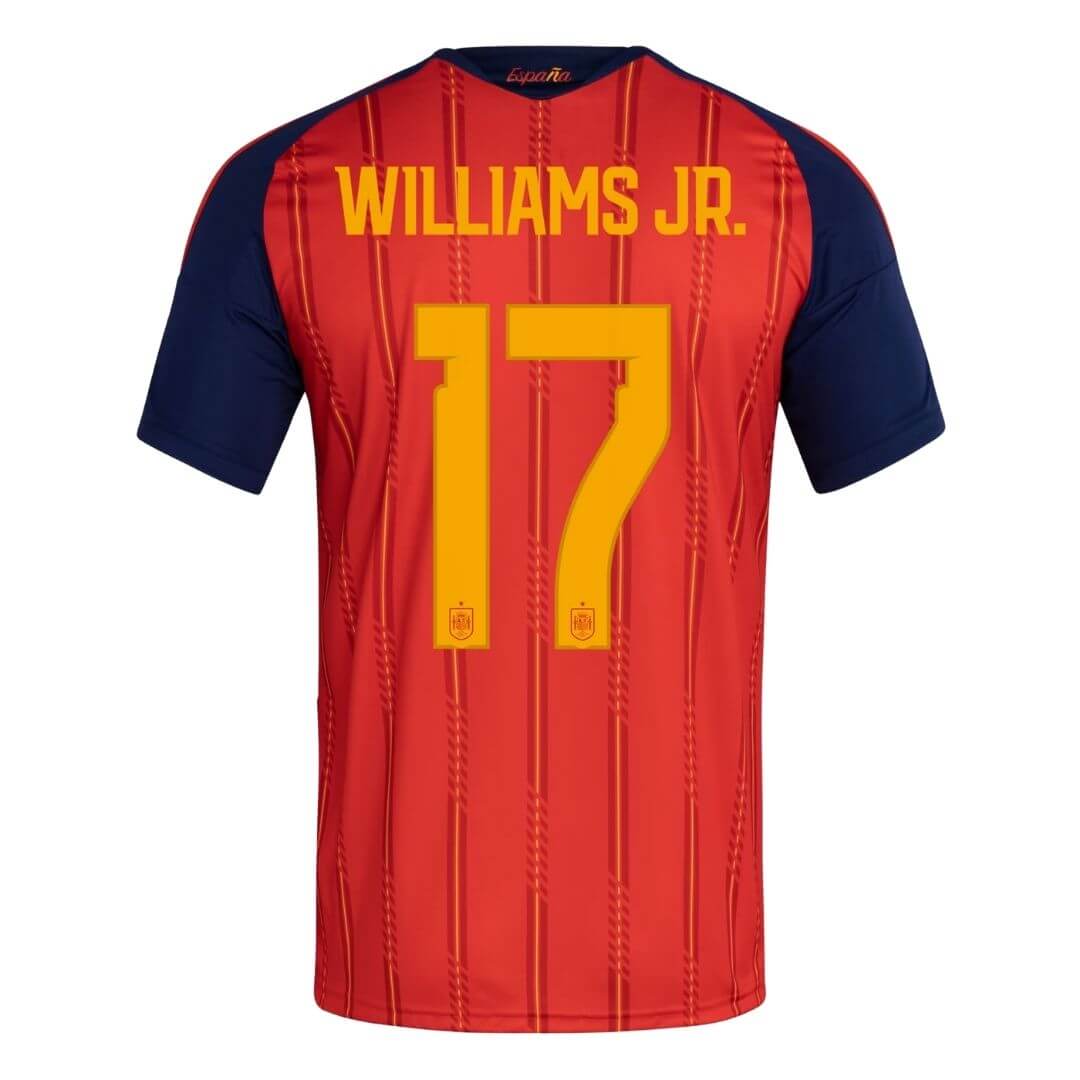 WILLIAMS JR. #17 Spain Home Soccer Jersey 2026 World Cup