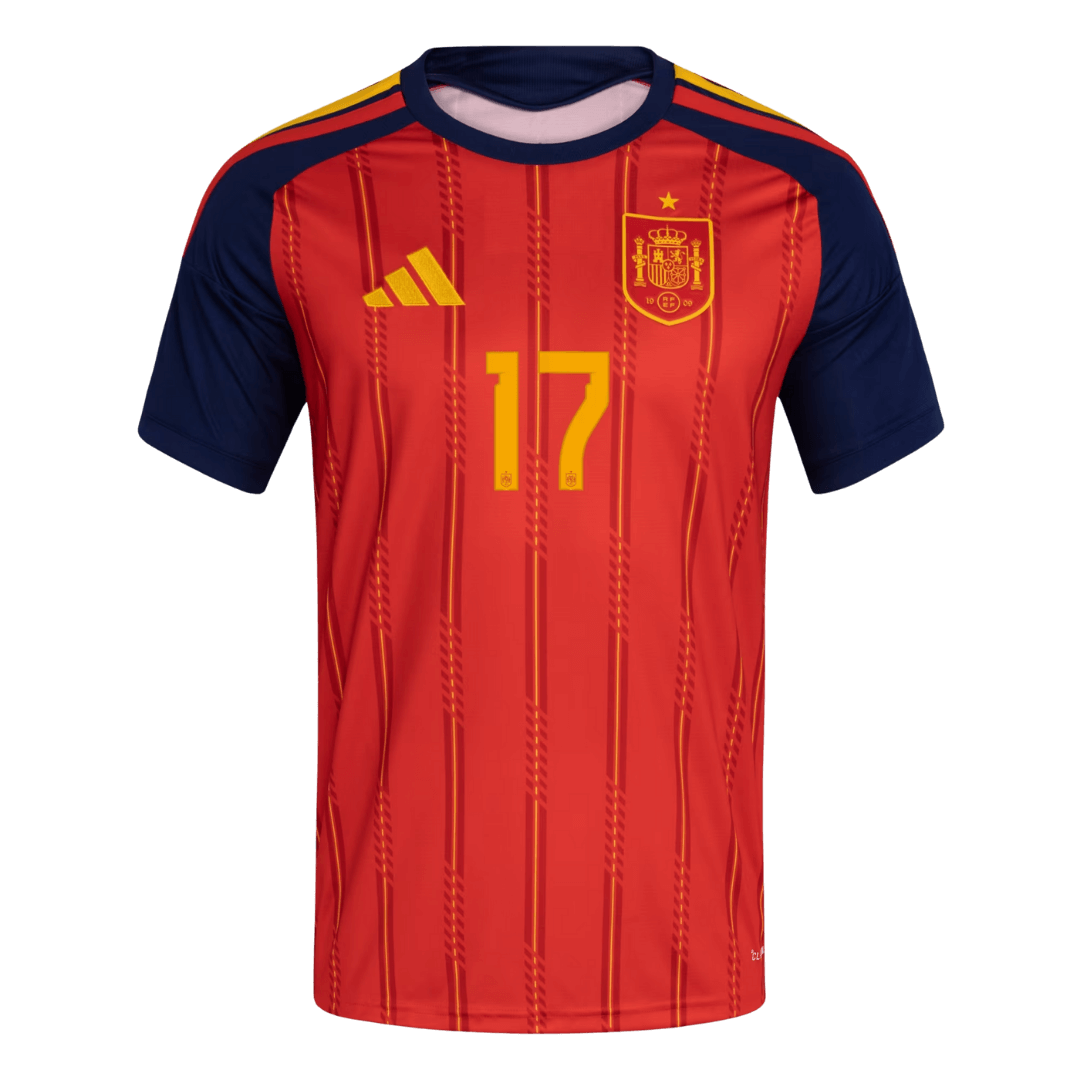 WILLIAMS JR. #17 Spain Home Soccer Jersey 2026 World Cup