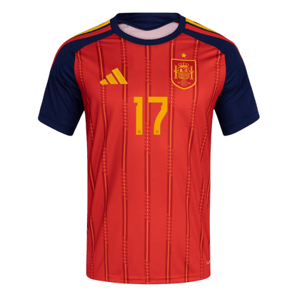 WILLIAMS JR. #17 Spain Home Soccer Jersey 2026 World Cup